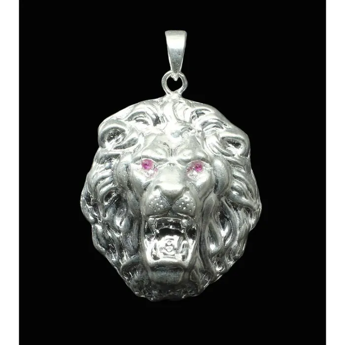 Karizma Jewels Necklaces Loin Head Sterling Silver Pendant charm biker necklace gift Karizma Jewels Necklaces Loin Head Sterling Silver Pendant charm biker necklace gift