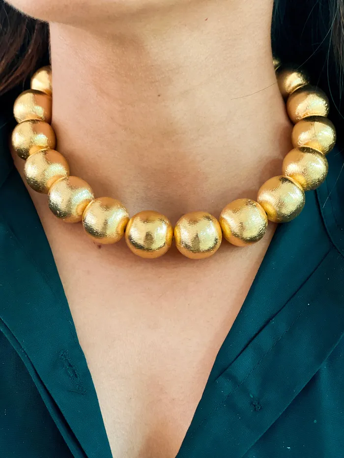 Necklaces PRERTO ECOMMERCE PRIVATE LIMITED Golden Hour Pearly Necklace