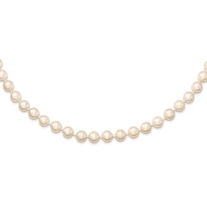 Necklaces WB Choice Jewelry 14k 56mm Round White Saltwater Akoya Cultured Pearl NecklaceWBCPL50A24 Necklaces WB Choice Jewelry 14k 56mm Round White Saltwater Akoya Cultured Pearl NecklaceWBCPL50A24