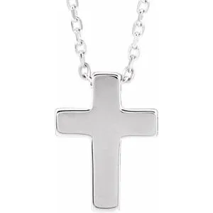 Necklaces WB Choice Jewelry Platinum Petite Cross 1618 Necklace R45397603PSTWBC Necklaces WB Choice Jewelry Platinum Petite Cross 1618 Necklace R45397603PSTWBC
