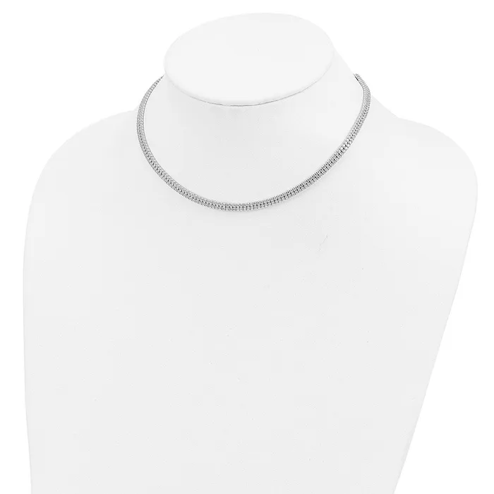 Necklaces WB Choice Jewelry Sterling Silver Rhodiumplated 2Row CZ w2in Ext NecklaceWBCQG493816 Necklaces WB Choice Jewelry Sterling Silver Rhodiumplated 2Row CZ w2in Ext NecklaceWBCQG493816