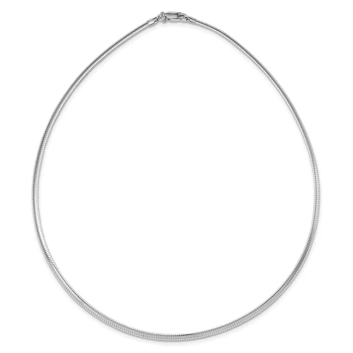 Necklaces WB Choice Jewelry Sterling Silver Rhodium Plated 3mm Cubetto NecklaceWBCQUF4217 Necklaces WB Choice Jewelry Sterling Silver Rhodium Plated 3mm Cubetto NecklaceWBCQUF4217