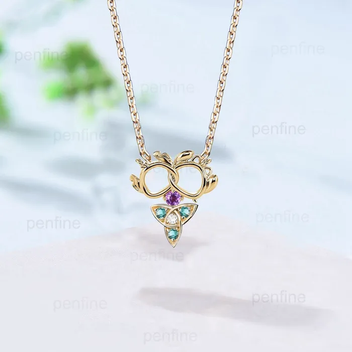 Norse Viking necklace Silver 14k 18k rose gold unique Personalized emerald pendant women Owl Necklace Celtic Jewelry amethyst Necklace Women PENFINE Necklaces Norse Viking necklace Silver 14k 18k rose gold unique Personalized emerald pendant women Owl Necklace Celtic Jewelry amethyst Necklace Women PENFINE Necklaces