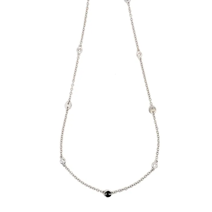 PINK DIAMOND INC Necklaces 18KW 07 Cttw Diamond Necklace