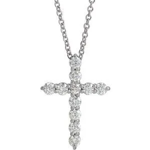 Platinum 178x129 mm 38 CTW Diamond Cross 1618 NecklaceR42359644PSTWBC WB Choice Jewelry Necklaces Platinum 178x129 mm 38 CTW Diamond Cross 1618 NecklaceR42359644PSTWBC WB Choice Jewelry Necklaces
