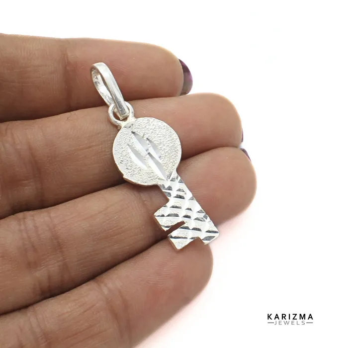 Pure Silver KEY Chaabi Pendant for Luck and Astrology use Karizma Jewels Necklaces