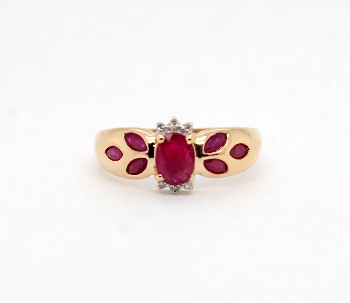 Rings Estate 14KY 250 Cttw Ruby and 03 Cttw Diamond Ring FULLERS PURCHASE FROM PUBLIC Rings Estate 14KY 250 Cttw Ruby and 03 Cttw Diamond Ring FULLERS PURCHASE FROM PUBLIC