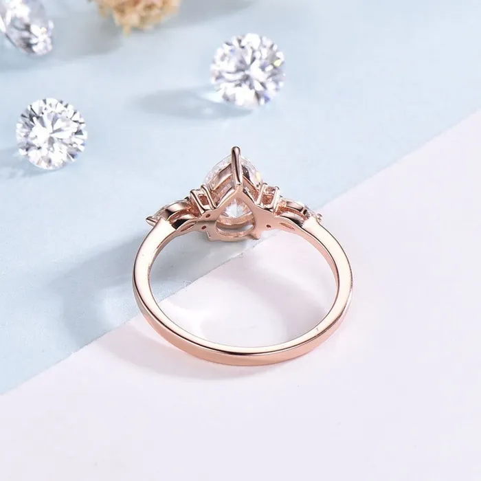 Rings Retro Pear Shaped Opal Ring Rose Gold Fire Opal Ruby Engagement Ring Seven Stone Cluster Promise Ring October Birthstone Anniversary gift PENFINE Rings Retro Pear Shaped Opal Ring Rose Gold Fire Opal Ruby Engagement Ring Seven Stone Cluster Promise Ring October Birthstone Anniversary gift PENFINE