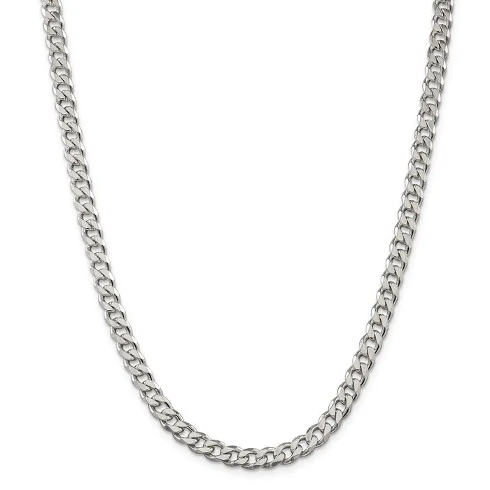 Rings Sterling Silver Rhodiumplated 7mm Curb ChainWBCQCB180R20 WB Choice Jewelry Rings Sterling Silver Rhodiumplated 7mm Curb ChainWBCQCB180R20 WB Choice Jewelry
