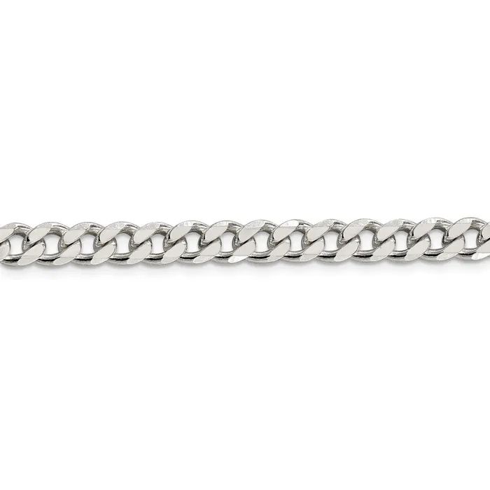 Rings Sterling Silver Rhodiumplated 7mm Curb ChainWBCQCB180R20 WB Choice Jewelry Rings Sterling Silver Rhodiumplated 7mm Curb ChainWBCQCB180R20 WB Choice Jewelry
