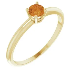 Rings WB Choice Jewelry 14K Yellow 3 mm Round Imitation Citrine Birthstone Ring Size 319399145PSTWBC Rings WB Choice Jewelry 14K Yellow 3 mm Round Imitation Citrine Birthstone Ring Size 319399145PSTWBC