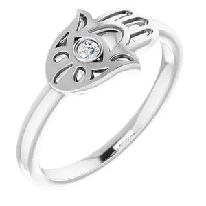 Rings WB Choice Jewelry Platinum 03 CTW Diamond Hamsa Ring123330603PSTWBC Rings WB Choice Jewelry Platinum 03 CTW Diamond Hamsa Ring123330603PSTWBC