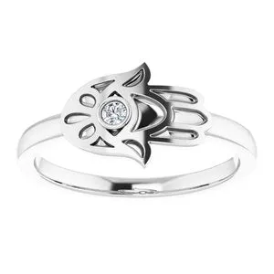 Rings WB Choice Jewelry Platinum 03 CTW Diamond Hamsa Ring123330603PSTWBC Rings WB Choice Jewelry Platinum 03 CTW Diamond Hamsa Ring123330603PSTWBC