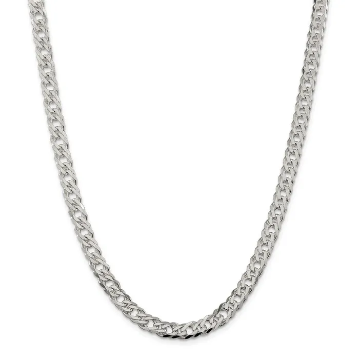 Rings WB Choice Jewelry Sterling Silver 625mm 6 Side DC Flat Double Curb ChainWBCQFC15418 Rings WB Choice Jewelry Sterling Silver 625mm 6 Side DC Flat Double Curb ChainWBCQFC15418