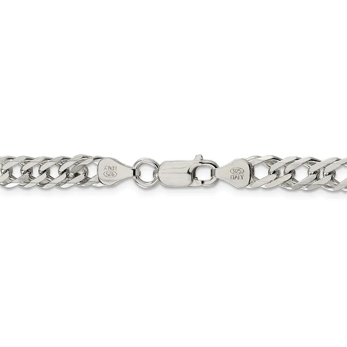Rings WB Choice Jewelry Sterling Silver 625mm 6 Side DC Flat Double Curb ChainWBCQFC15418 Rings WB Choice Jewelry Sterling Silver 625mm 6 Side DC Flat Double Curb ChainWBCQFC15418