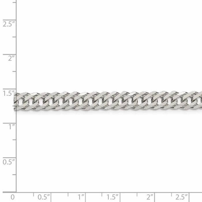 Rings WB Choice Jewelry Sterling Silver 625mm 6 Side DC Flat Double Curb ChainWBCQFC15418 Rings WB Choice Jewelry Sterling Silver 625mm 6 Side DC Flat Double Curb ChainWBCQFC15418