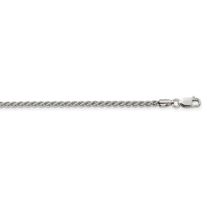 Rings WB Choice Jewelry Sterling Silver Rhodiumplated 25mm Round Spiga ChainWBCQSP060R36 Rings WB Choice Jewelry Sterling Silver Rhodiumplated 25mm Round Spiga ChainWBCQSP060R36