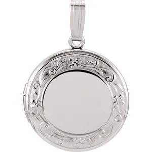 Rings WB Choice Jewelry Sterling Silver Round Locket 84922101PSTWBC