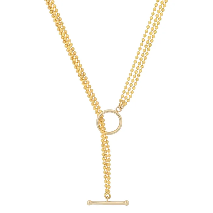 Shylee Rose Jewelry Necklaces Ball Chain Lariat Necklace