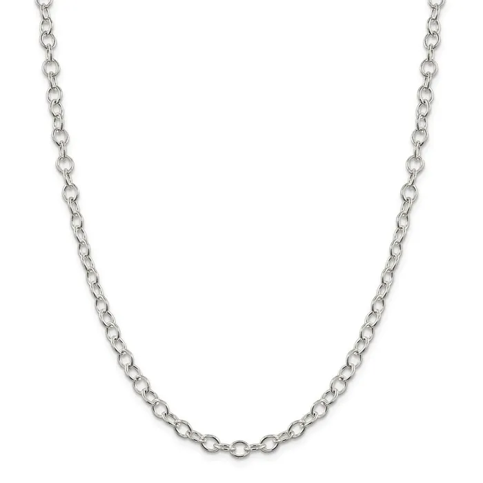 Sterling Silver 53mm Oval Cable ChainWBCQFC9526 WB Choice Jewelry Rings