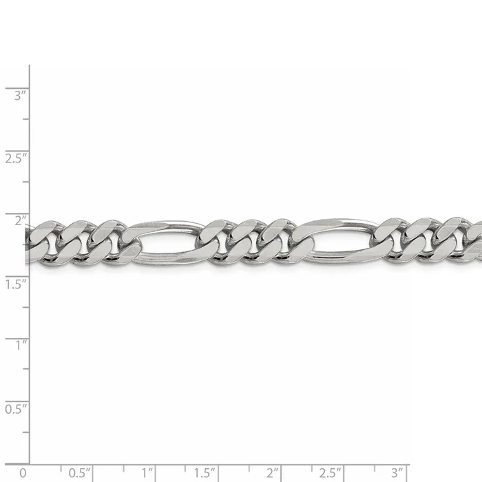 Sterling Silver 9mm Figaro ChainWBCQFG25028 WB Choice Jewelry Rings Sterling Silver 9mm Figaro ChainWBCQFG25028 WB Choice Jewelry Rings