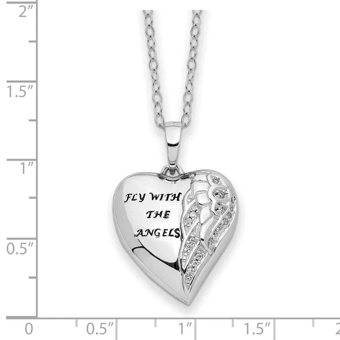 Sterling Silver Antiqued CZ Fly With The Angels 18in Ash Holder NecklaceWBCQSX774 WB Choice Jewelry Necklaces Sterling Silver Antiqued CZ Fly With The Angels 18in Ash Holder NecklaceWBCQSX774 WB Choice Jewelry Necklaces