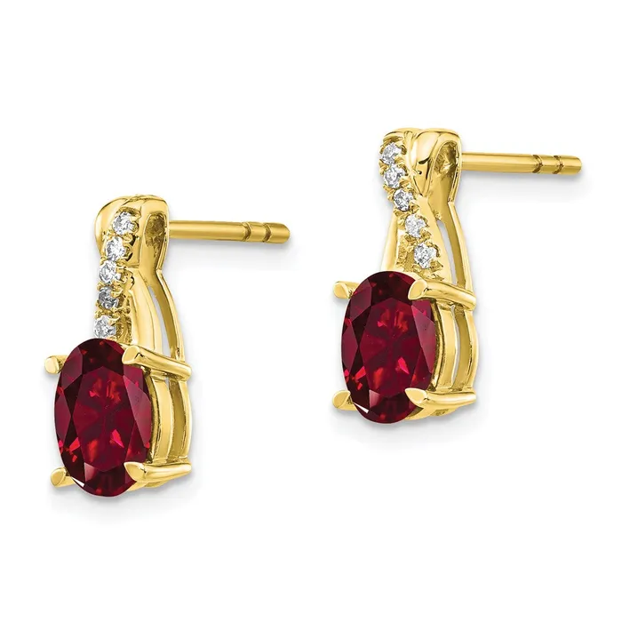 WB Choice Jewelry 10k Created Ruby and Diamond EarringsWBCEM4235CRU0061YA Earrings WB Choice Jewelry 10k Created Ruby and Diamond EarringsWBCEM4235CRU0061YA Earrings