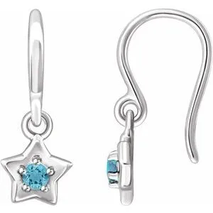 WB Choice Jewelry 14K White 3 mm Round March Youth Star Birthstone Earrings653420608PSTWBC Earrings WB Choice Jewelry 14K White 3 mm Round March Youth Star Birthstone Earrings653420608PSTWBC Earrings