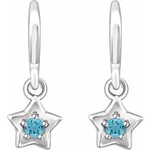 WB Choice Jewelry 14K White 3 mm Round March Youth Star Birthstone Earrings653420608PSTWBC Earrings WB Choice Jewelry 14K White 3 mm Round March Youth Star Birthstone Earrings653420608PSTWBC Earrings