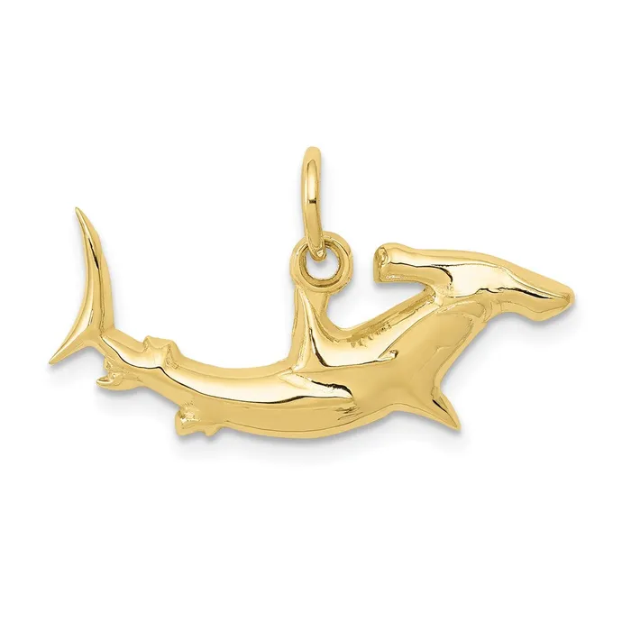 WB Choice Jewelry Charm Necklaces 10k Hammerhead Shark CharmWBC10D3450