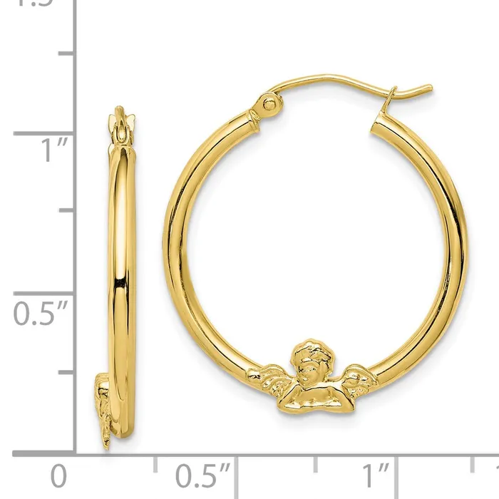 WB Choice Jewelry Earrings 10k ANGEL HOOP EARRINGSWBC10ER151 WB Choice Jewelry Earrings 10k ANGEL HOOP EARRINGSWBC10ER151