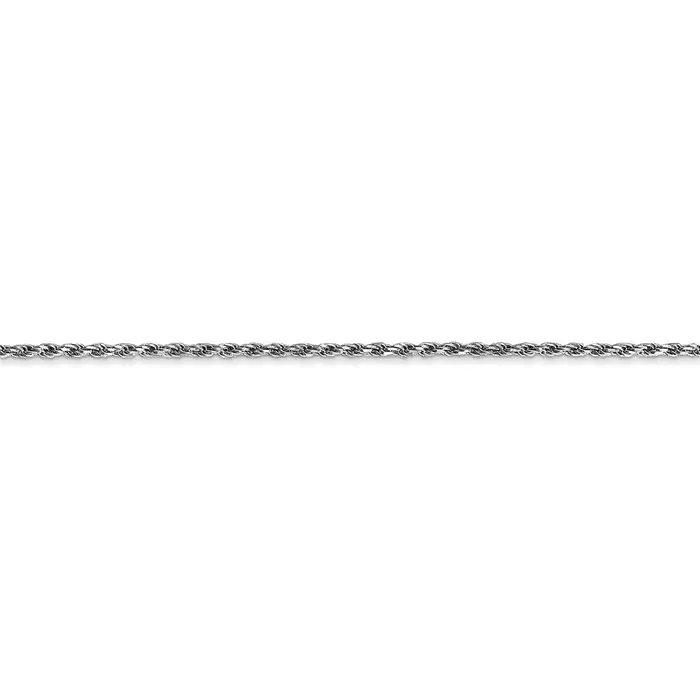 WB Choice Jewelry Necklaces 10k White Gold 13mm DC Machine Made Rope Chain AnkletWBC10W0129 WB Choice Jewelry Necklaces 10k White Gold 13mm DC Machine Made Rope Chain AnkletWBC10W0129