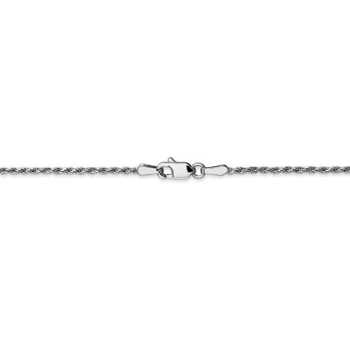 WB Choice Jewelry Necklaces 10k White Gold 13mm DC Machine Made Rope Chain AnkletWBC10W0129 WB Choice Jewelry Necklaces 10k White Gold 13mm DC Machine Made Rope Chain AnkletWBC10W0129