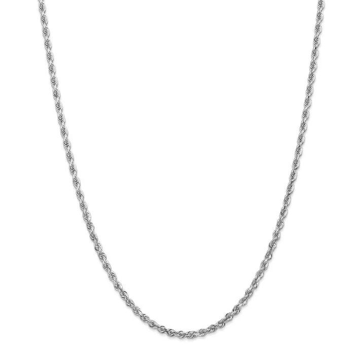 WB Choice Jewelry Necklaces 10k White Gold 335mm DC Quadruple Rope ChainWBC10WQT02526 WB Choice Jewelry Necklaces 10k White Gold 335mm DC Quadruple Rope ChainWBC10WQT02526
