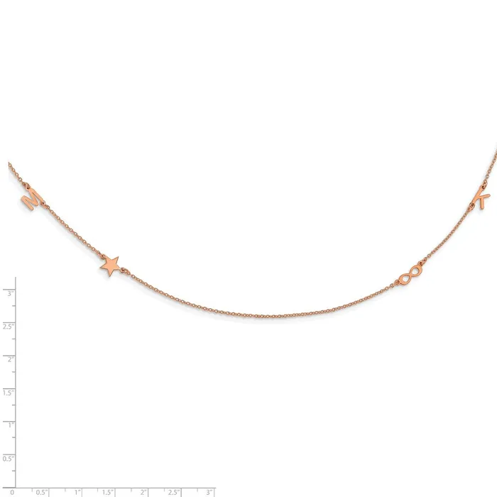 WB Choice Jewelry Necklaces 14K Rose Gold 4 InitialSymbol NecklaceWBCXNA1289R WB Choice Jewelry Necklaces 14K Rose Gold 4 InitialSymbol NecklaceWBCXNA1289R