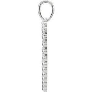 WB Choice Jewelry Necklaces 14K White Beaded Heart Pendant860961002PSTWBC WB Choice Jewelry Necklaces 14K White Beaded Heart Pendant860961002PSTWBC