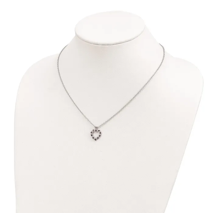 WB Choice Jewelry Necklaces Sterling Silver 14K Rhodium Plated Amethyst Diamond NecklaceWBCQG272018 WB Choice Jewelry Necklaces Sterling Silver 14K Rhodium Plated Amethyst Diamond NecklaceWBCQG272018