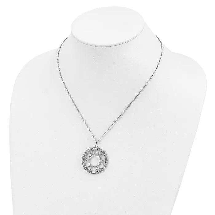 WB Choice Jewelry Necklaces Sterling Silver CZ Fullness Of Blessings 18in NecklaceWBCQSX291 WB Choice Jewelry Necklaces Sterling Silver CZ Fullness Of Blessings 18in NecklaceWBCQSX291