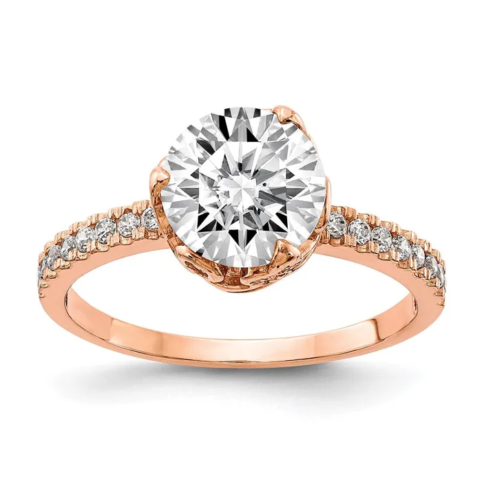 WB Choice Jewelry Rings 10K Tiara Collection Rose Gold Polished CZ RingWBC10YC385R WB Choice Jewelry Rings 10K Tiara Collection Rose Gold Polished CZ RingWBC10YC385R