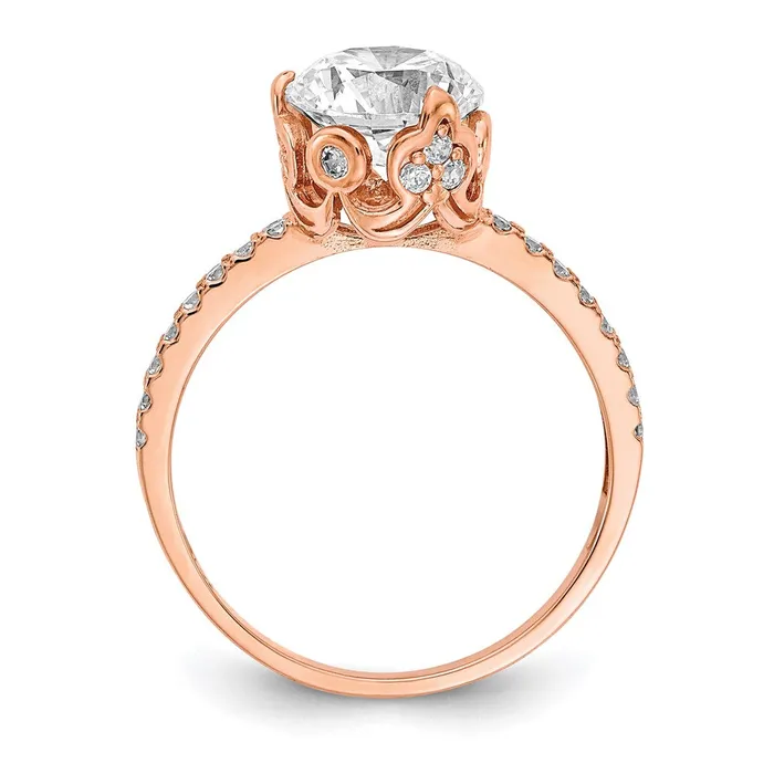 WB Choice Jewelry Rings 10K Tiara Collection Rose Gold Polished CZ RingWBC10YC385R WB Choice Jewelry Rings 10K Tiara Collection Rose Gold Polished CZ RingWBC10YC385R