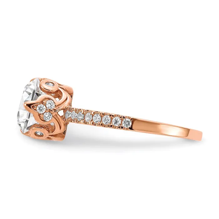 WB Choice Jewelry Rings 10K Tiara Collection Rose Gold Polished CZ RingWBC10YC385R WB Choice Jewelry Rings 10K Tiara Collection Rose Gold Polished CZ RingWBC10YC385R