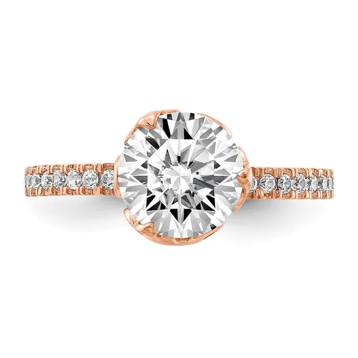WB Choice Jewelry Rings 10K Tiara Collection Rose Gold Polished CZ RingWBC10YC385R WB Choice Jewelry Rings 10K Tiara Collection Rose Gold Polished CZ RingWBC10YC385R