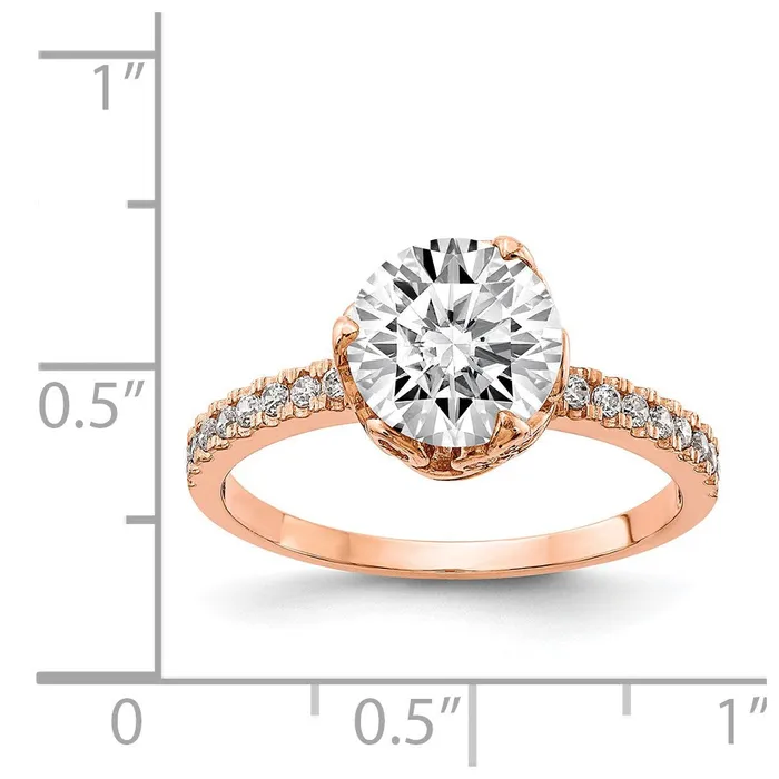 WB Choice Jewelry Rings 10K Tiara Collection Rose Gold Polished CZ RingWBC10YC385R WB Choice Jewelry Rings 10K Tiara Collection Rose Gold Polished CZ RingWBC10YC385R