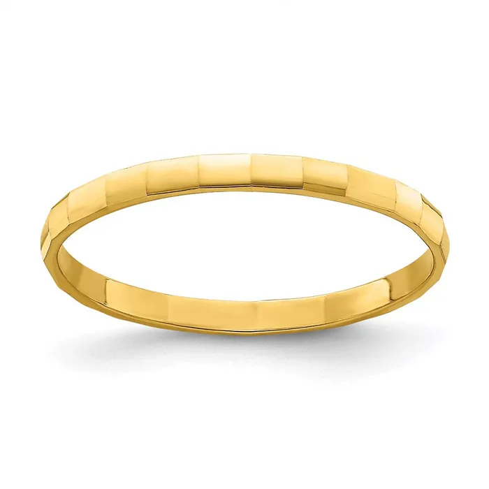 WB Choice Jewelry Rings 14k Bamboo Texture Band Childs RingR783WBC