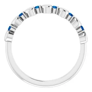 WB Choice Jewelry Rings 14K White Blue Sapphire Stackable Heart Ring71999600PSTWBC WB Choice Jewelry Rings 14K White Blue Sapphire Stackable Heart Ring71999600PSTWBC