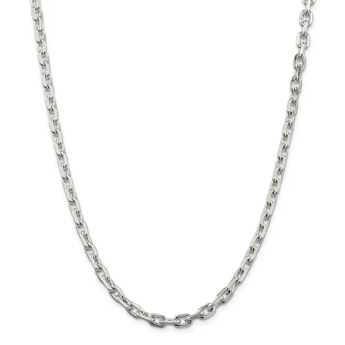 WB Choice Jewelry Rings Sterling Silver 54mm Beveled Oval Cable ChainWBCQCA17026 WB Choice Jewelry Rings Sterling Silver 54mm Beveled Oval Cable ChainWBCQCA17026