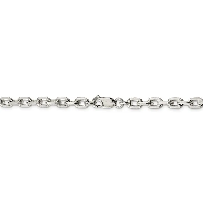 WB Choice Jewelry Rings Sterling Silver 54mm Beveled Oval Cable ChainWBCQCA17026 WB Choice Jewelry Rings Sterling Silver 54mm Beveled Oval Cable ChainWBCQCA17026