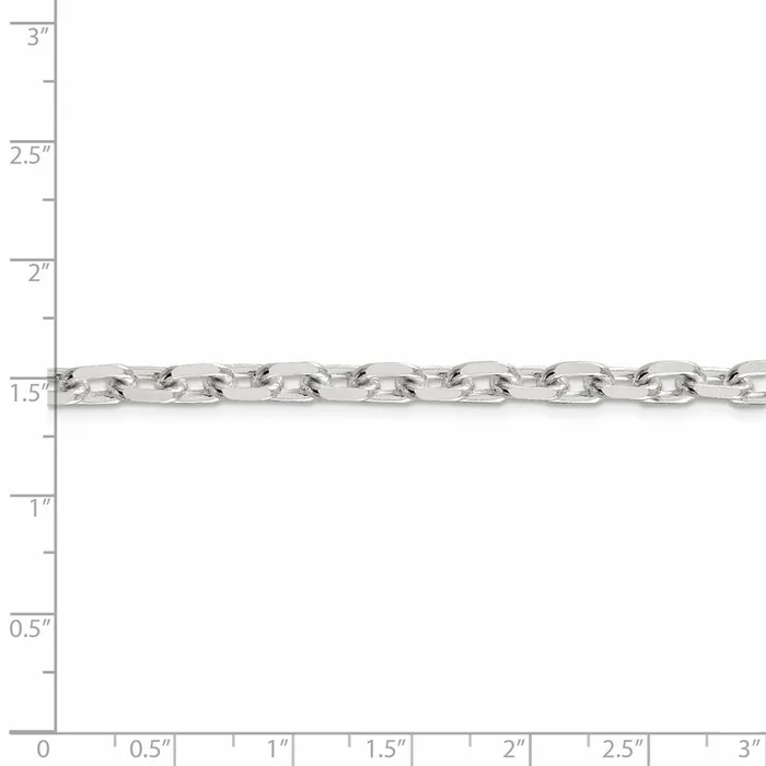 WB Choice Jewelry Rings Sterling Silver 54mm Beveled Oval Cable ChainWBCQCA17026 WB Choice Jewelry Rings Sterling Silver 54mm Beveled Oval Cable ChainWBCQCA17026