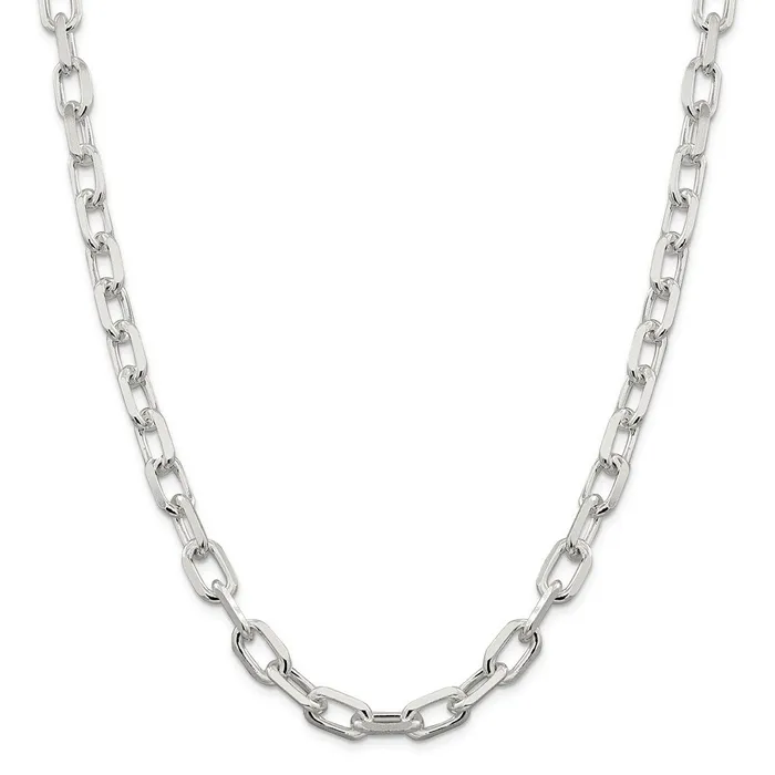 WB Choice Jewelry Rings Sterling Silver 9mm Diamondcut Long Link Cable ChainWBCQAR25026 WB Choice Jewelry Rings Sterling Silver 9mm Diamondcut Long Link Cable ChainWBCQAR25026
