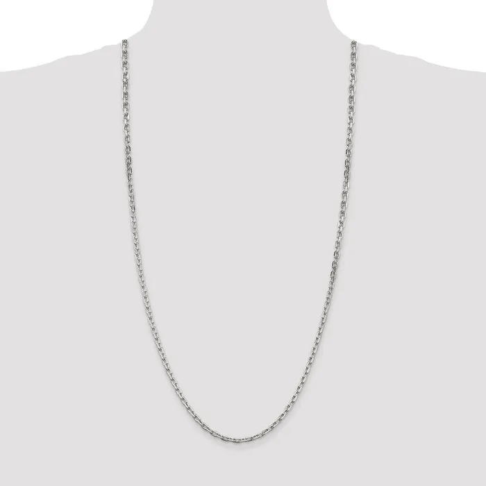 WB Choice Jewelry Sterling Silver 395mm Beveled Oval Cable ChainWBCQCA12030 Rings WB Choice Jewelry Sterling Silver 395mm Beveled Oval Cable ChainWBCQCA12030 Rings